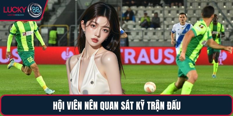 Hội viên nên quan sát kỹ trận đấu